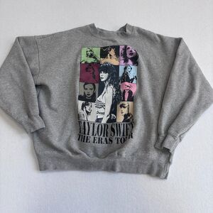 Taylor Swift The Eras Tour Crew Neck Sweatshirt Women's M Gray Concert Merch